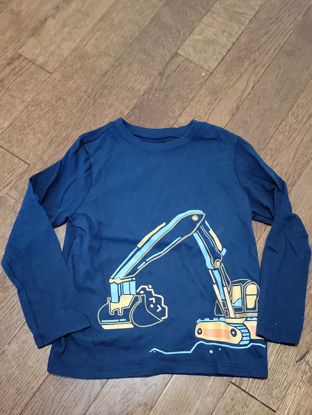 Garanimals Navy Blue Long-Sleeve Excavator Tee